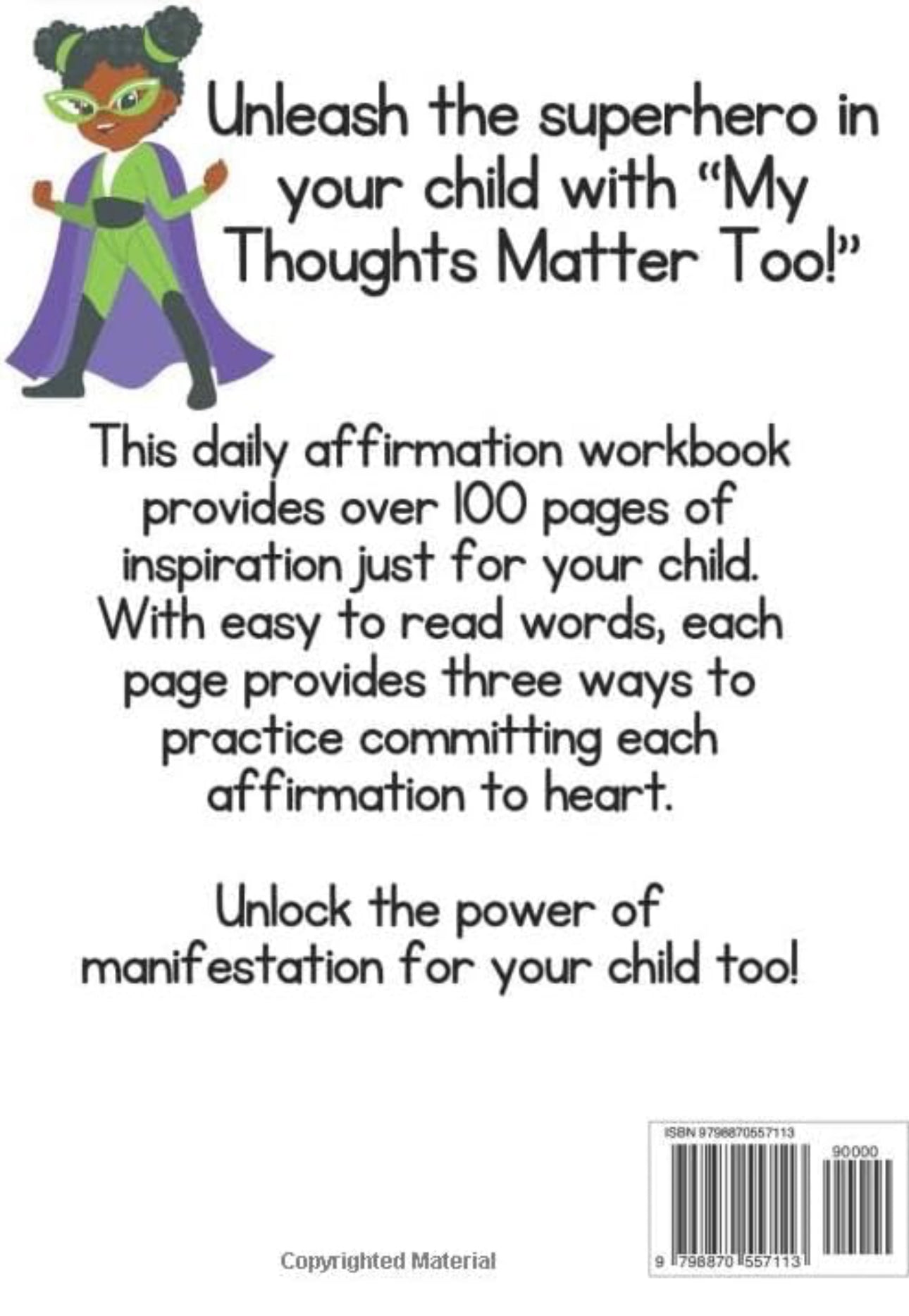 My Thoughts Matter Too children’s book – empowerment and confidence