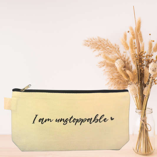 Inspirational Makeup Bags | Motivational Zipper Pouch | Daily Affirmation Cosmetic & Travel Organizer