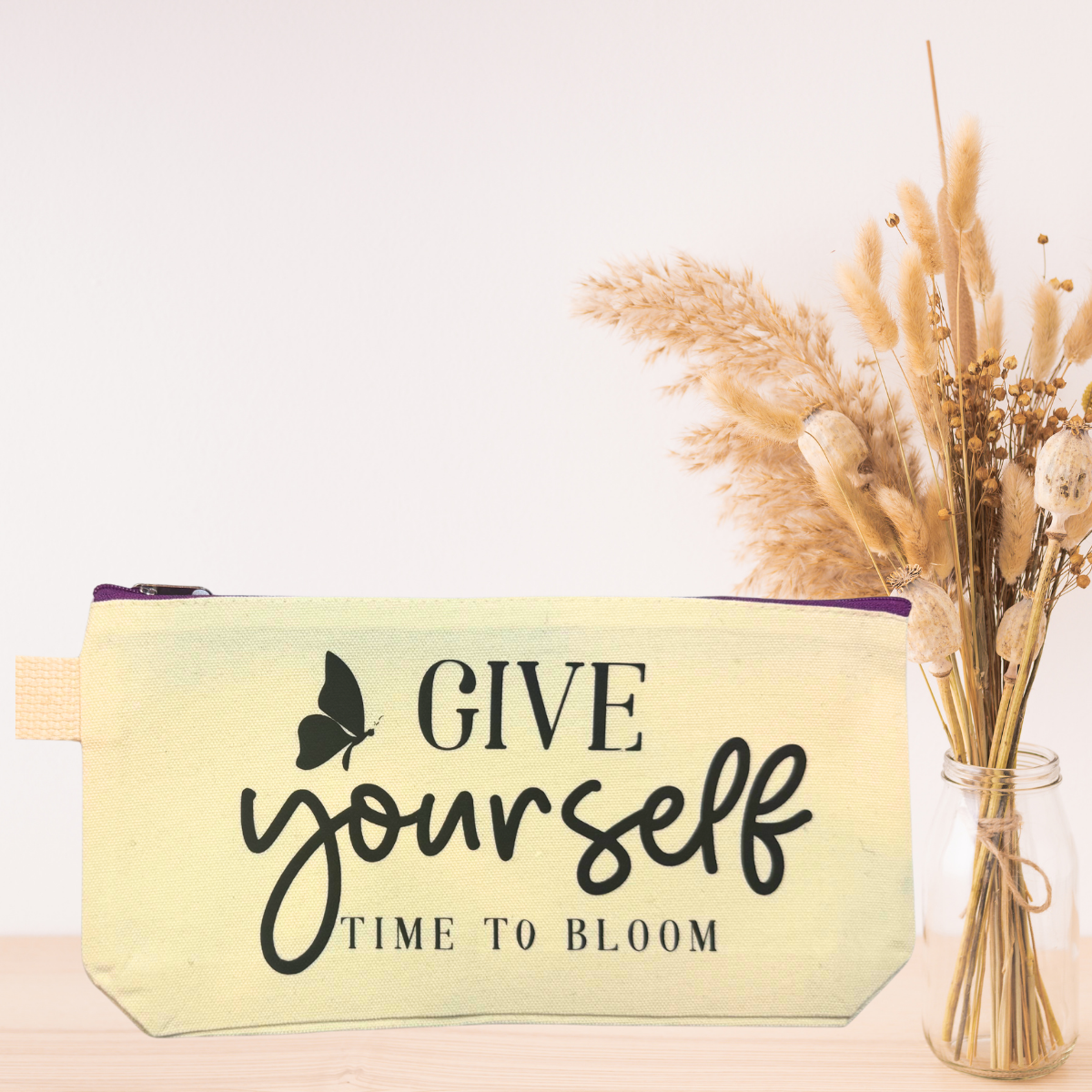 Inspirational Makeup Bags | Motivational Zipper Pouch | Daily Affirmation Cosmetic & Travel Organizer